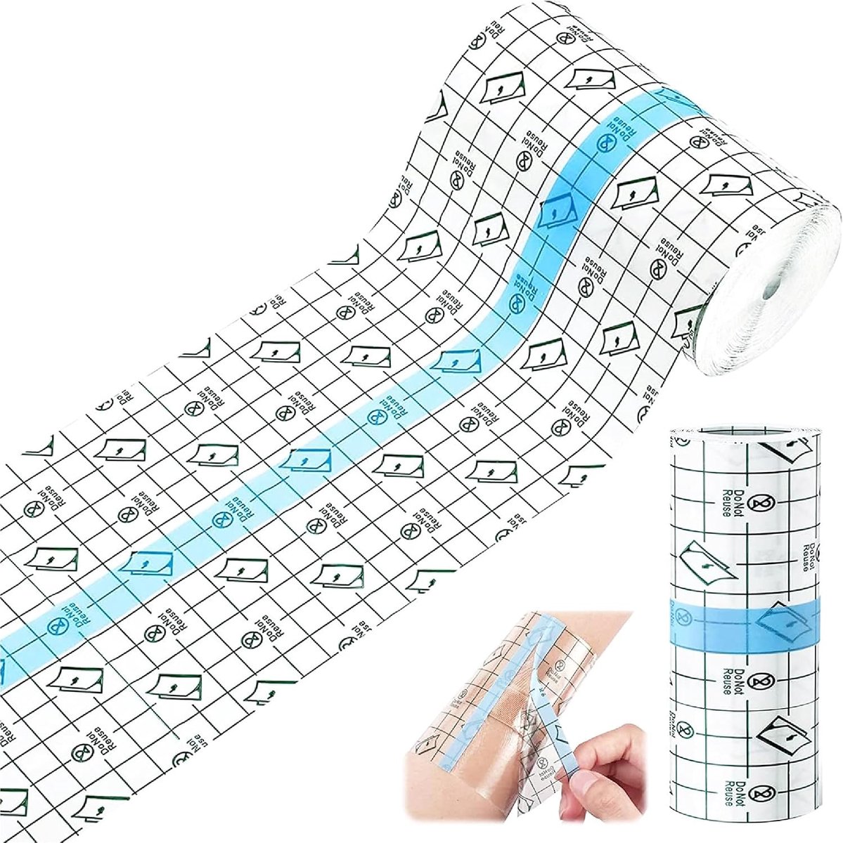 Wondbandages transparant waterproof 15 cm x 10 m - hechtende tape - voor optimale bescherming - ShopVlot