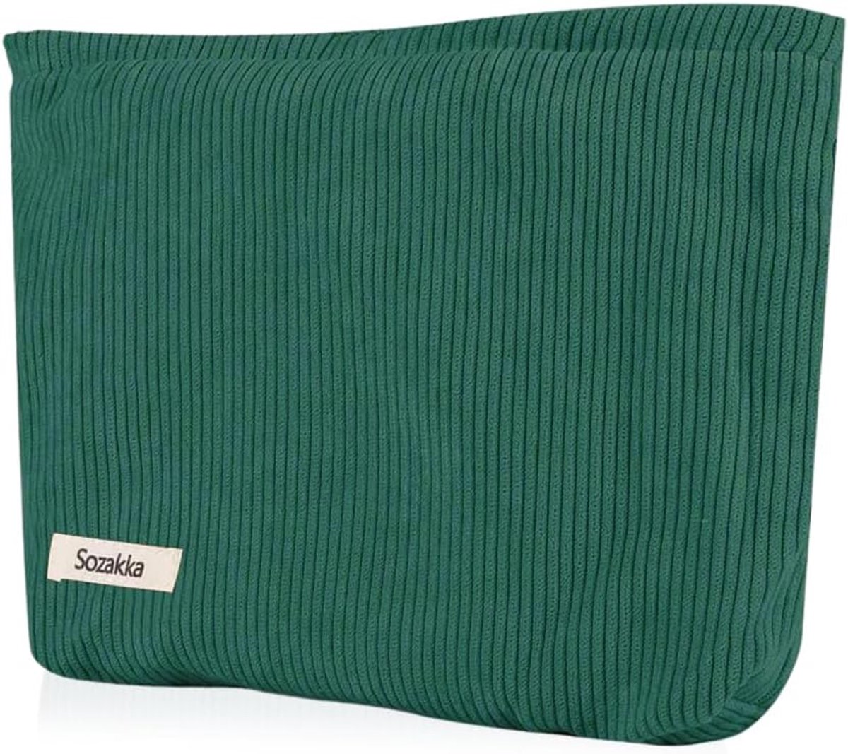 Make-up tas multifunctioneel 18x26 cm - donker groen - toilettas organizer - ideaal voor reizen - ShopVlot
