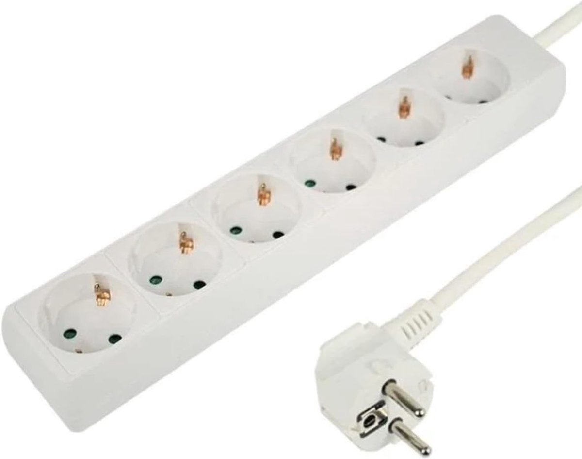 Table Socket 6-Way - 3m Verlenger - Robuuste Behuizing - Eenvoudige Aansluiting - ShopVlot
