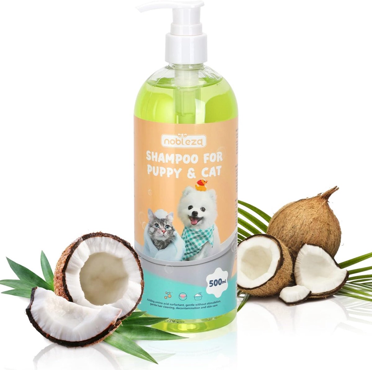 Hondenshampoo puppy 500ml - Mild en veilig - Geen huidirritatie - Beschermt gevoelige huid - ShopVlot