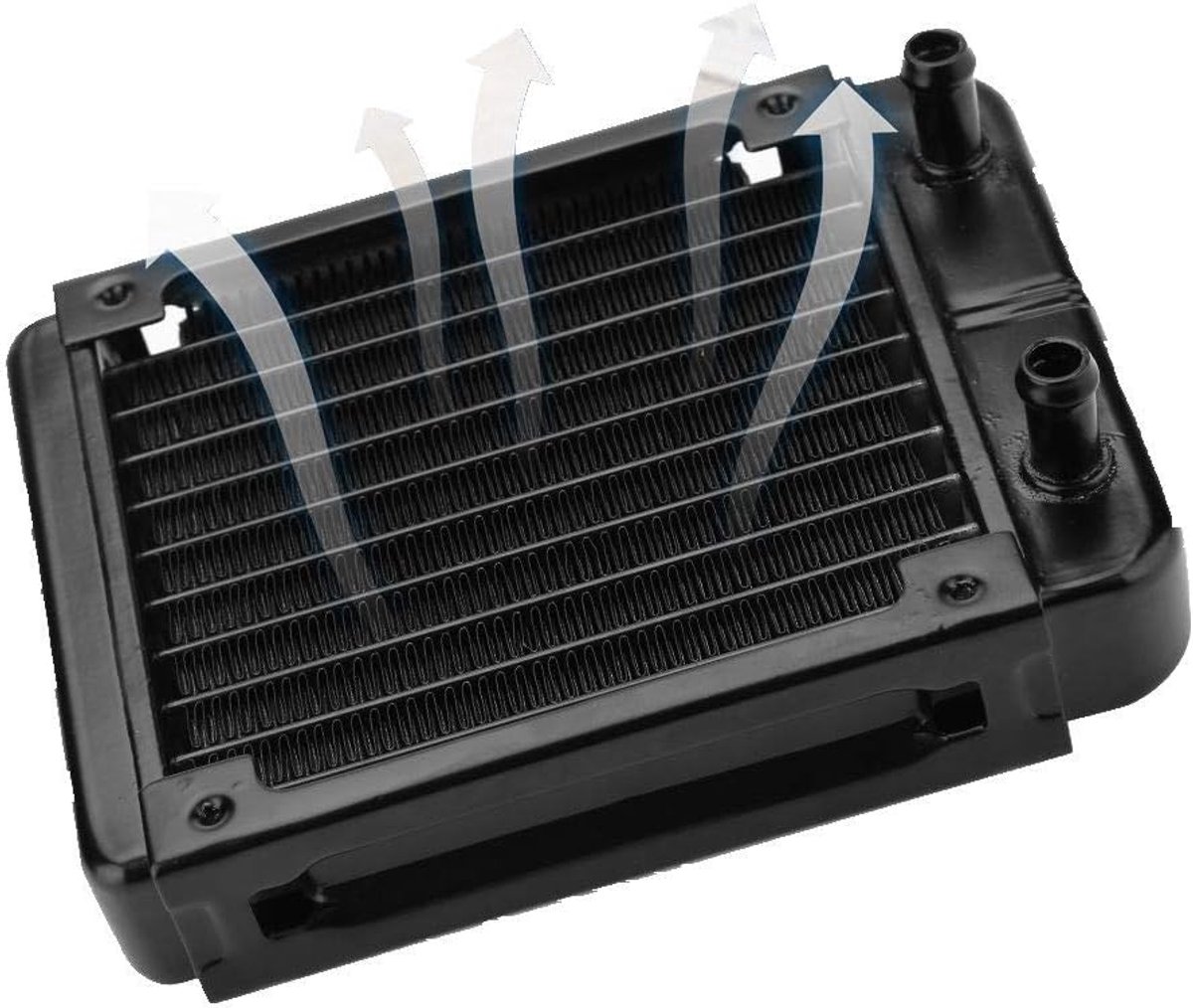 120mm Aluminium Radiator - 10 Buizen - Waterkoeling - Verbeterde Warmteafvoer - ShopVlot