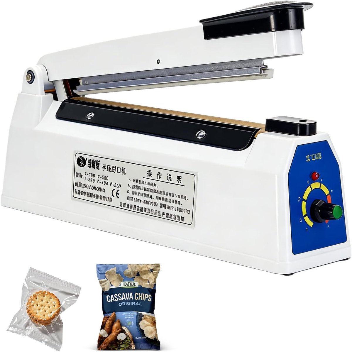 Hete sealer machine 200 mm - thermische sealer - 3 mm afdichting breedte - 8 niveaus temperatuurregeling - ShopVlot