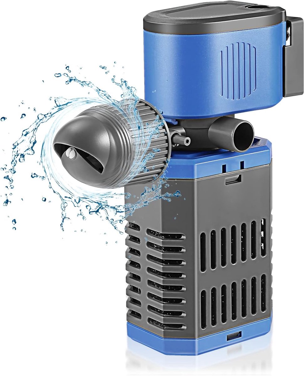 Internal aquarium filter with flow rate, adjustable airflow, low noise and quiet (11 W) - ShopVlot