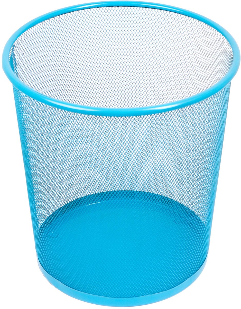 Leviatan Prullenbak van draadgaas draadgaas - kantoor afvalemmer - prullenbak 266x218x280mm 12L blauw - ShopVlot