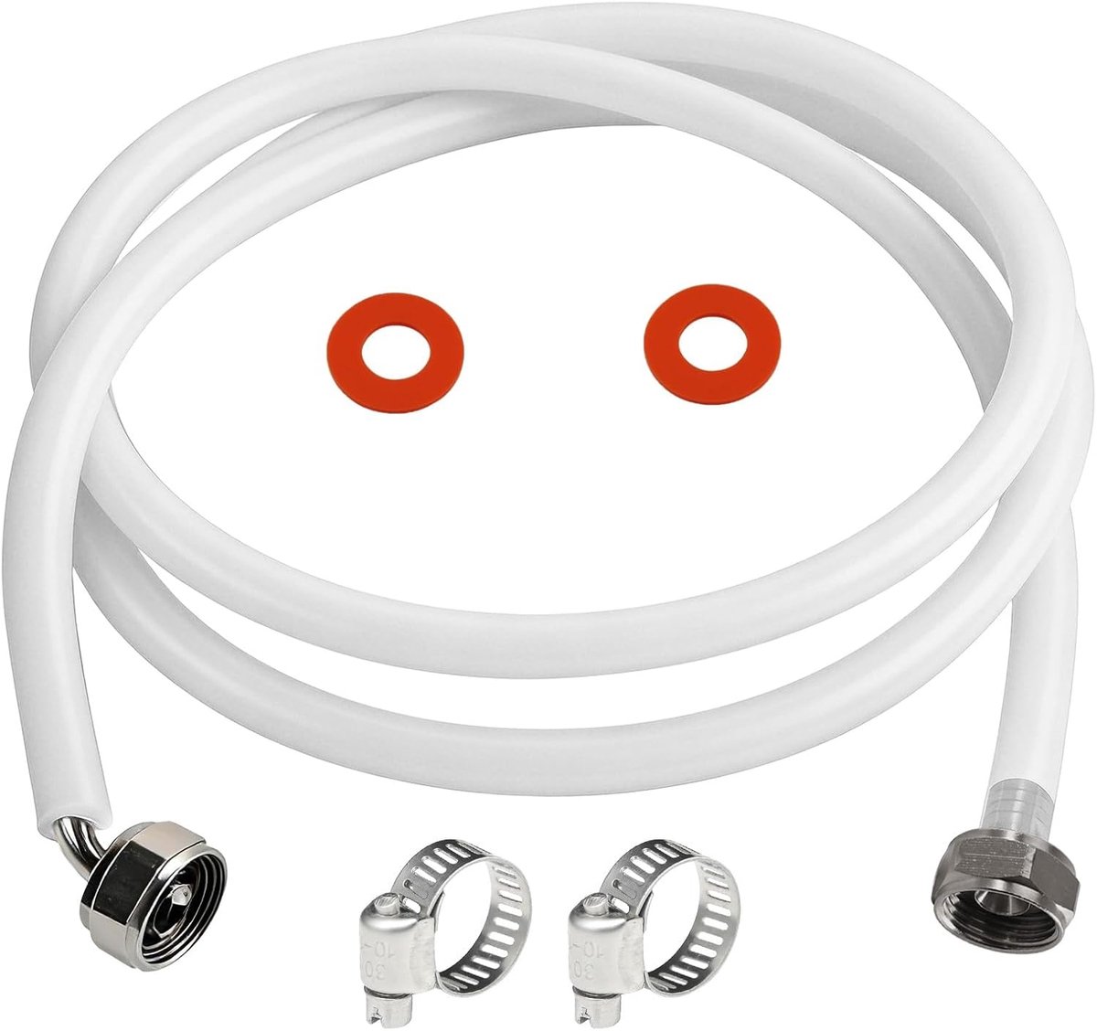2m beer hose 5/8 inch, beer line ID 7mm x OD 12mm with 5/8 inch stainless steel connections, 2m CO2 hose tap - ShopVlot