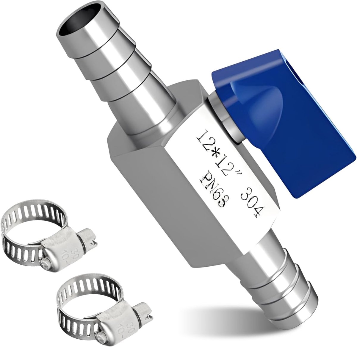 12 mm Barb Ball Valve Shut-Off Valve Stainless Steel Pagoda Joint Ball Valve 304 Stainless Steel Mini Shut-Off Valve - ShopVlot
