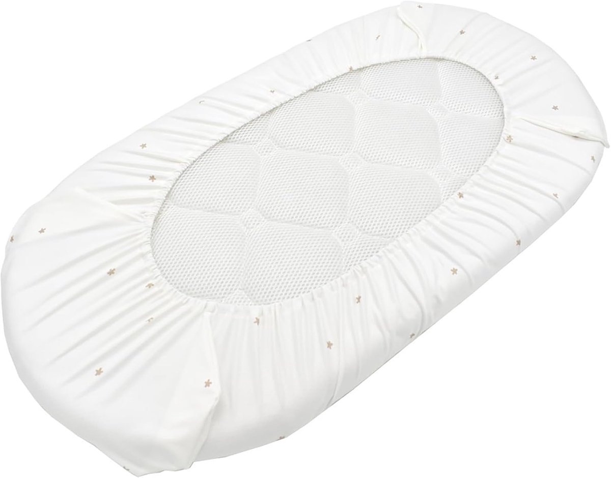 Baby Mattress Protector Set of 2 Moss Basket Crib Fitted Sheet Cover Fitted Sheet for Pushchair Side Bed Crib Crib - ShopVlot