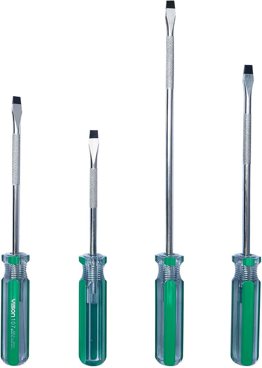 4-delige platte magnetische puntschroevendraaier, handgereedschapsset met 6 x 100 mm, 6 x 125 mm, 6 x 150 mm, 6 x 200 - ShopVlot