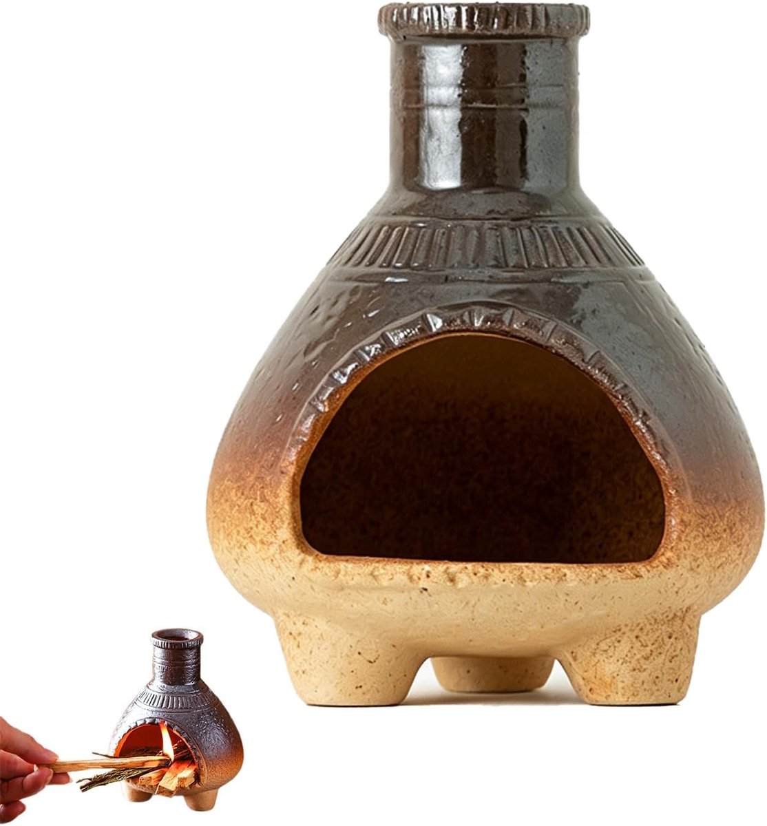 Palo Santo Vintage Terracotta Wierookhouder Wierookhouder Handgemaakte Wierookbrander voor Stokjes en Kegels, Retro - ShopVlot