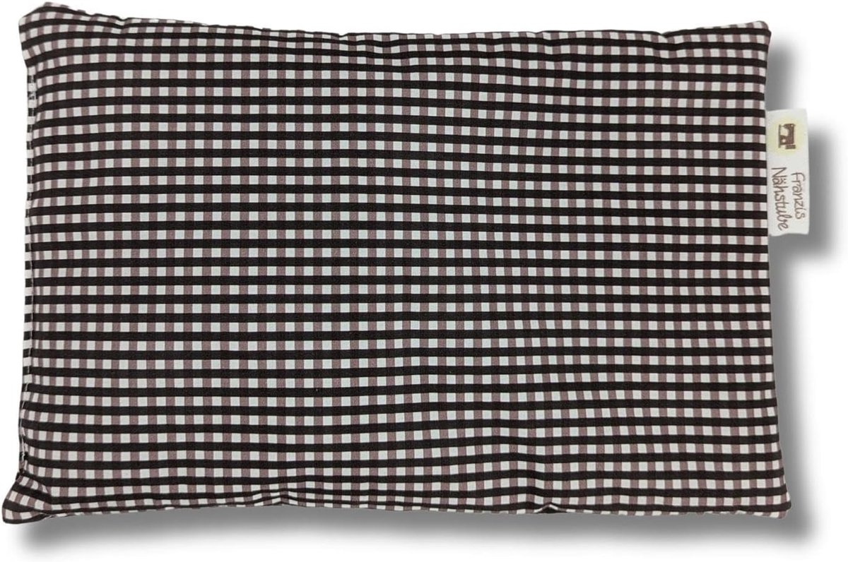 Geurstootkussen 20x30cm - Bruin Ruit - 100% Katoen - Slaap Hulp - ShopVlot