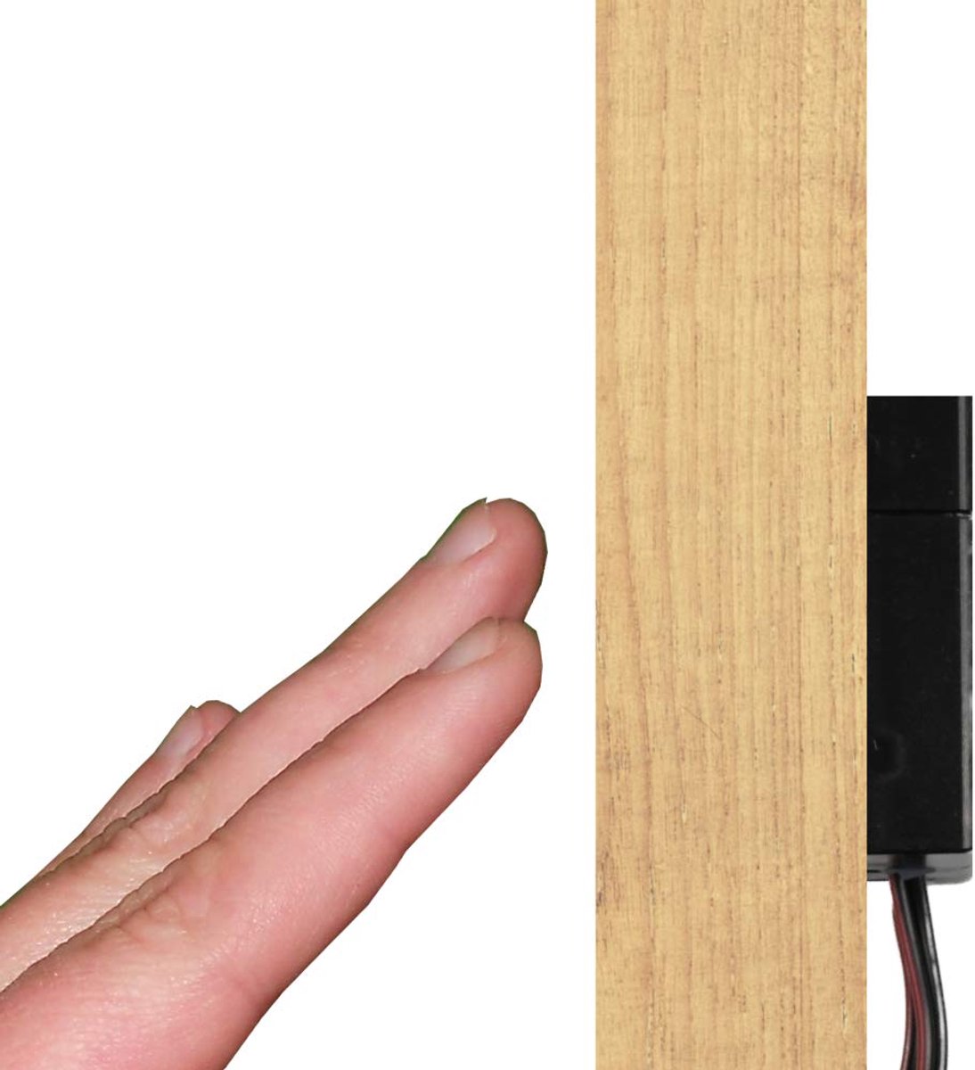 LED Touch Switch - Dimbaar - Hout - Onzichtbaar voor een nette afwerking - ShopVlot
