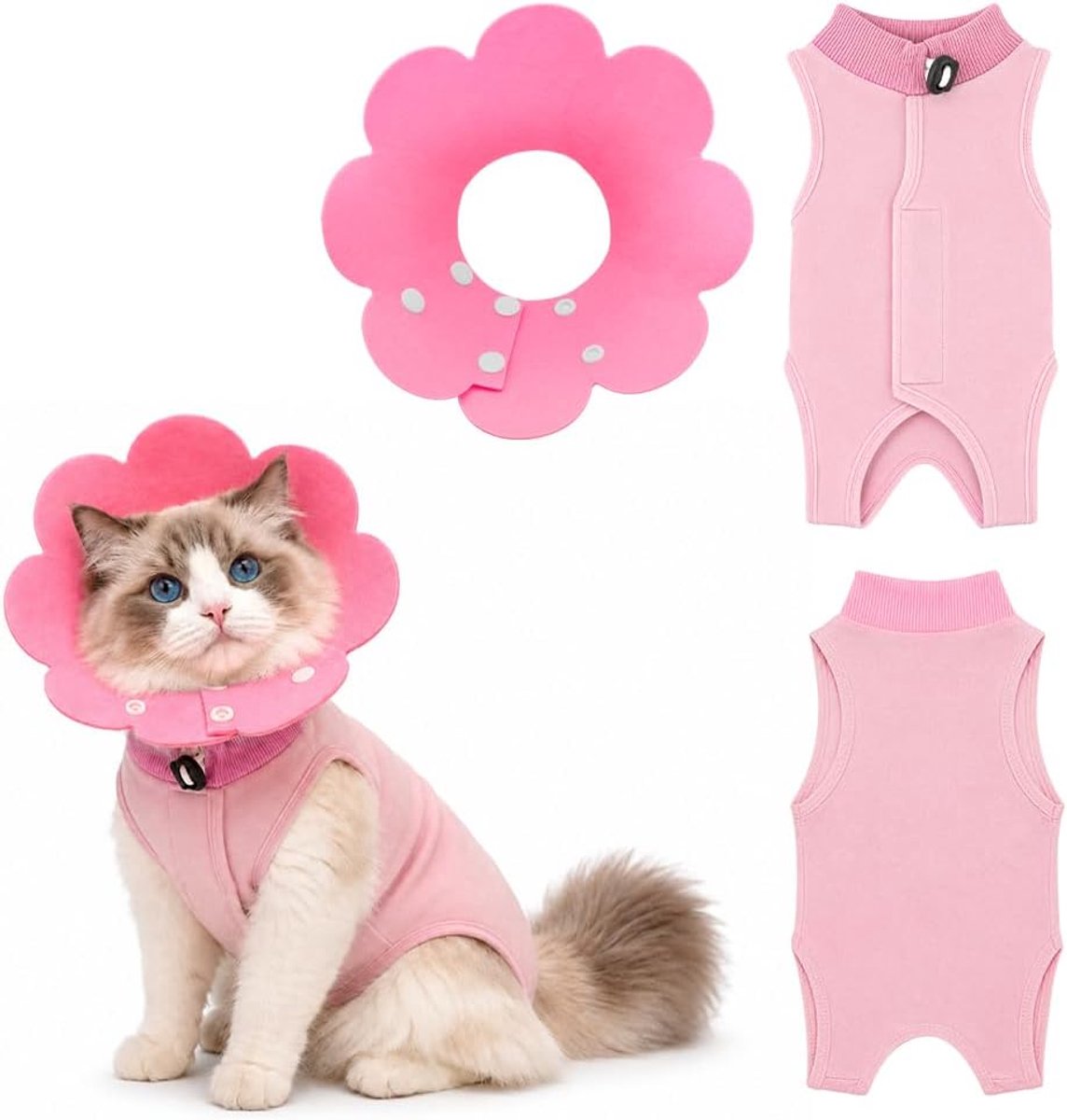 Kattenbody M - Herstelpak voor gewonde katten - Bescherming na operaties - Voor gebruik thuis of in de dierenkliniek - ShopVlot