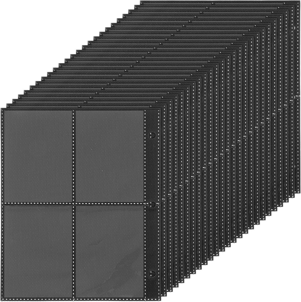 Kaartenmappen 25 Stks 4 Pocket - PVC-vrij - Zwart - Veilige opslag voor kaarten - ShopVlot