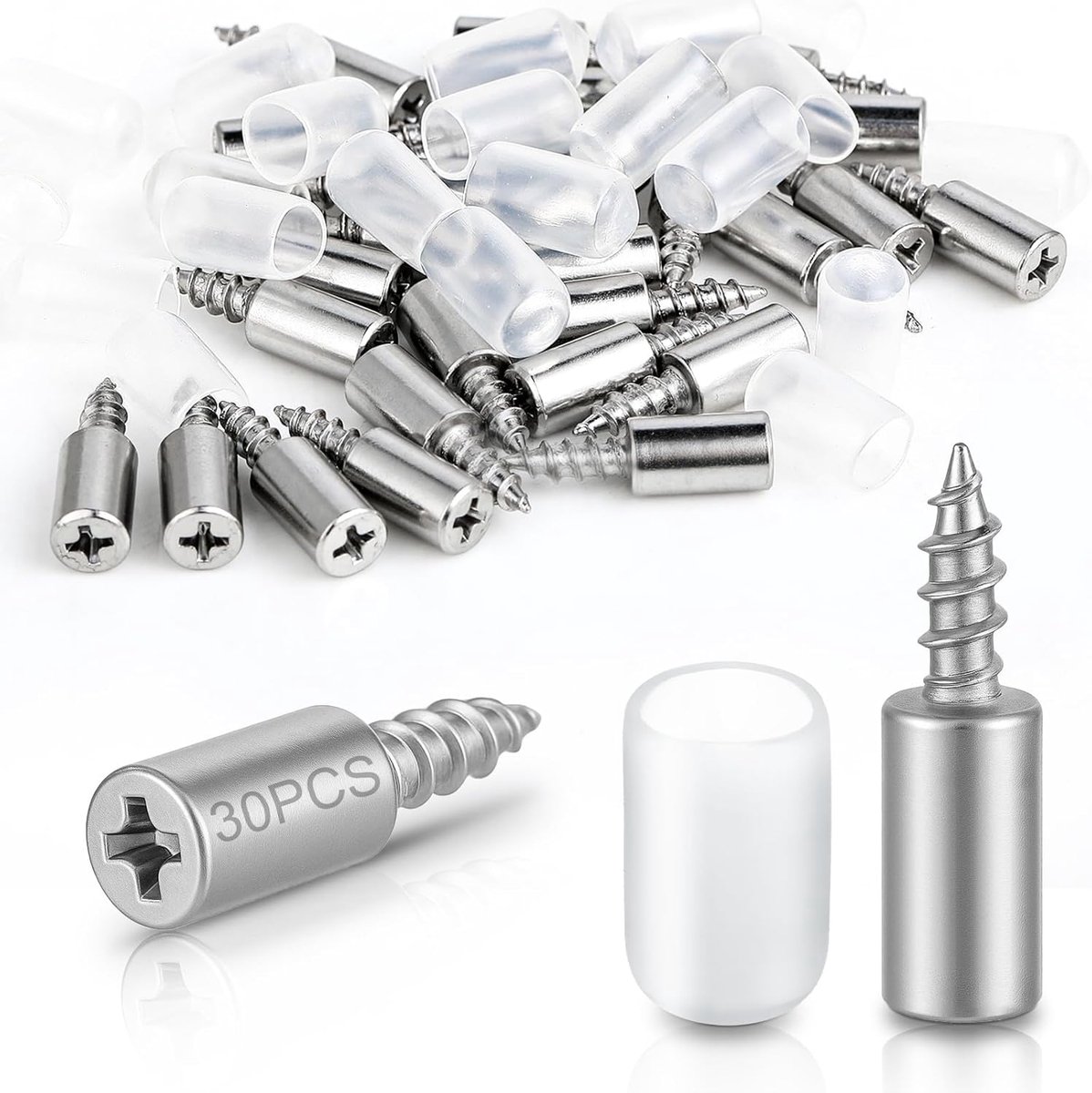 Planksteunen set van 30 - Diameter 7,5 mm - Zelftappende metalen steunen - Voor stabiele kasten en meubels - ShopVlot