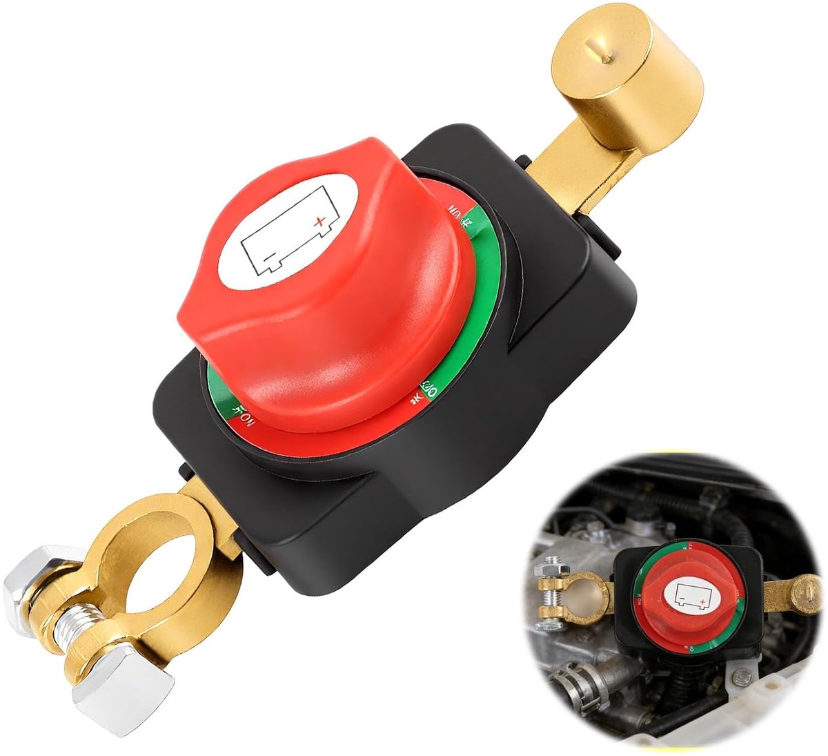 Accuschakelaar 12V/24V - Waterdicht - Veilig batterijbescherming - Ideaal voor auto, boot en motor - ShopVlot