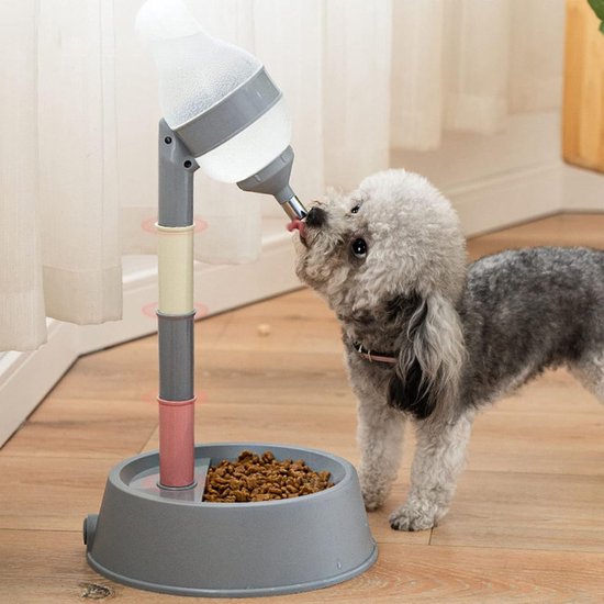 Multifunctionele Automatische Waterdispenser voor Katten en Honden met Verstelbare Hoogte - Ideaal voor Huisdieren en Gemakkelijk in Gebruik (Donkergrijs) — afbeelding 5