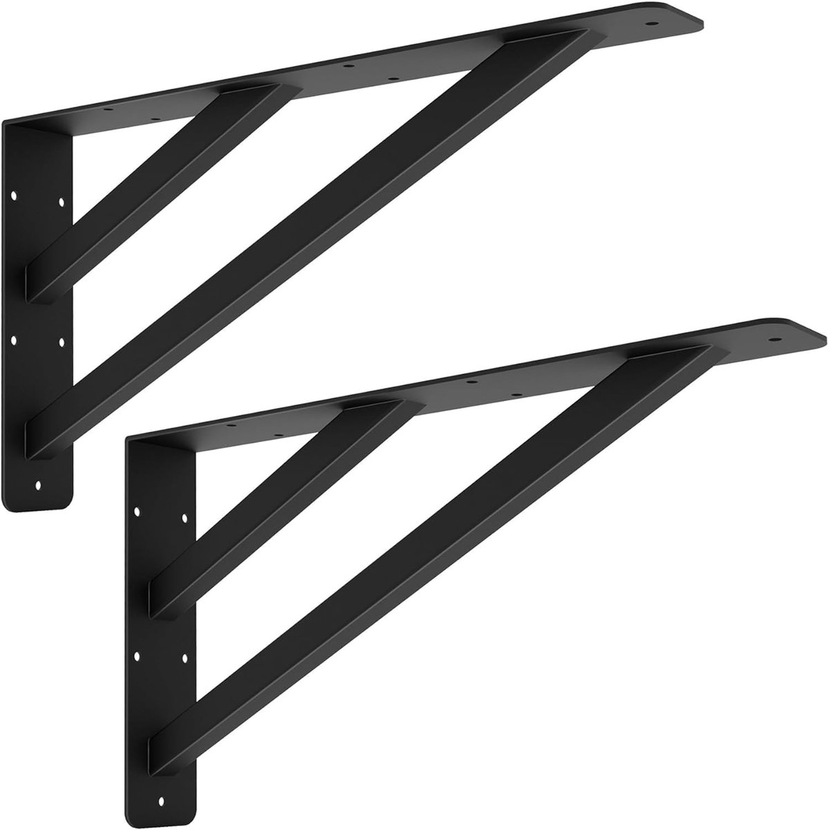 Werkbladsteunen 406 x 228mm - Zware kwaliteit - Poedergecoat - Voor stevige planken tot 500 lbs - ShopVlot