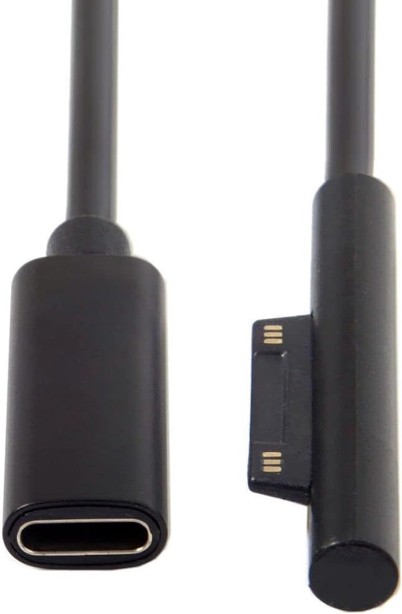 Oplader kabel Type-C 15V - 0,2 m - voor Surface Pro 3/4/5/6 - handig opladen vanaf wandcontactdoos - ShopVlot