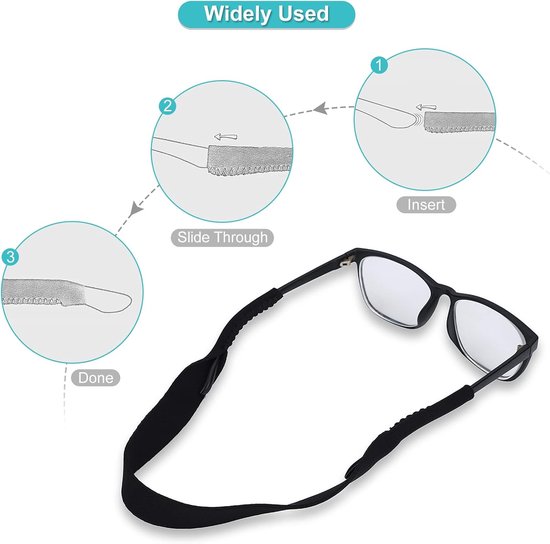 Verstelbare Elastische Nekband voor Sportzonnebrillen en Zonnebrillen - 5 Delige Lanyard voor Dames en Heren, Ideaal voor Activiteiten en Outdoor Gebruik van Merkloos — afbeelding 3
