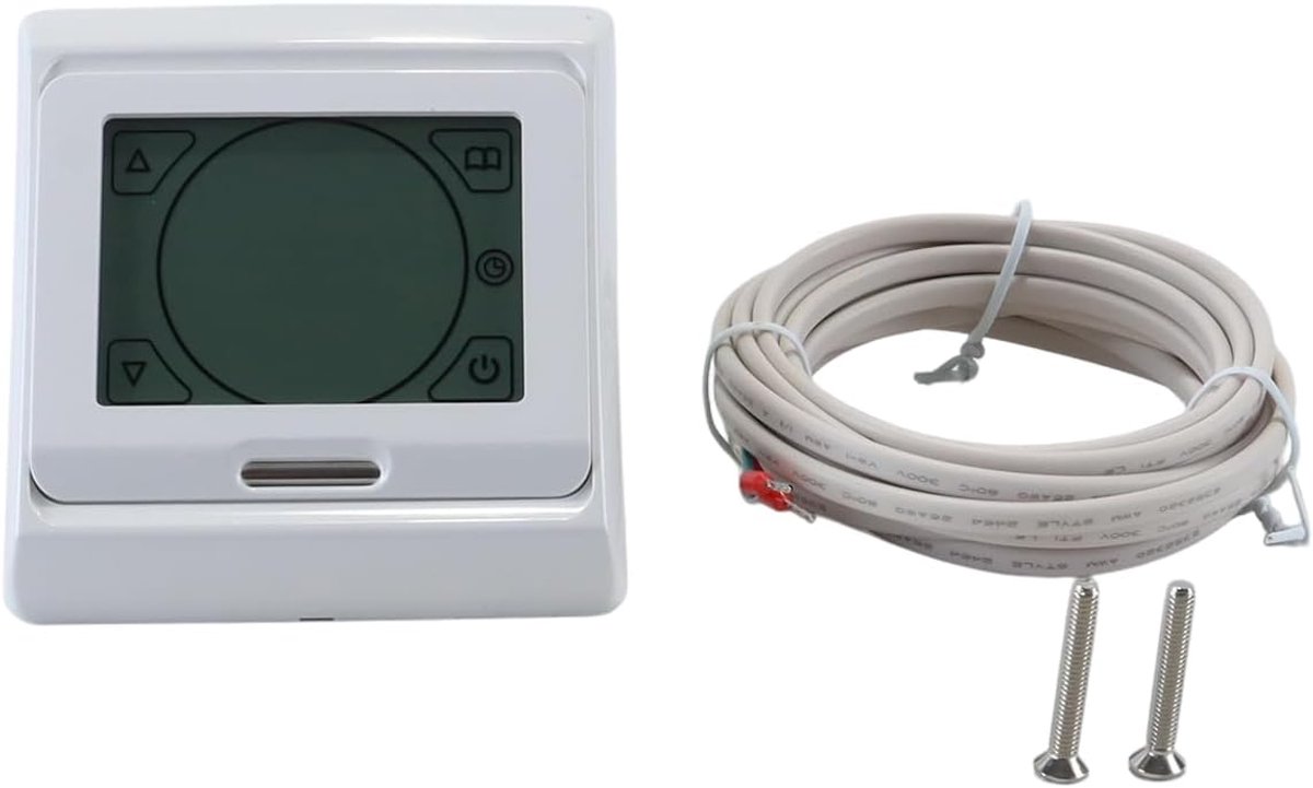 Thermostaat vloerverwarming elektrisch programmeerbaar - digitaal LCD aanraakscherm - flexibele weekprogrammering - ShopVlot