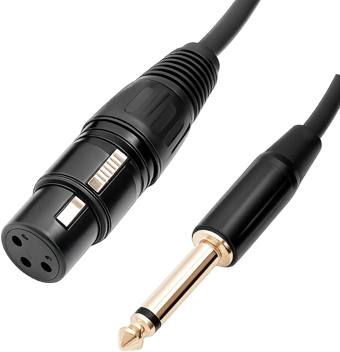 XLR naar Jack 6.35mm Kabel 1m - 3 Pin XLR naar 6.35mm TRS Plug - Symmetrische verbinding - Ideaal voor studio-opnames - ShopVlot