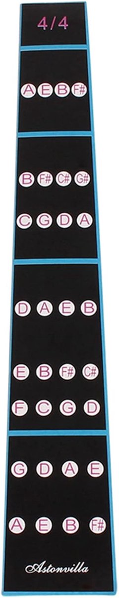 Viool toets sticker - verwijderbare praktijkgids - muzikaal alfabet - ideale hulp voor beginners - ShopVlot