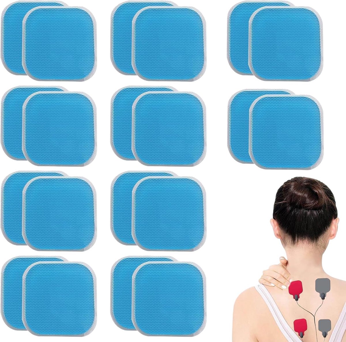 Gel pads vervangingsset 20 stuks - 45 x 45 mm - hoogwaardige kwaliteit - geschikt voor EM 59 trainer - ShopVlot