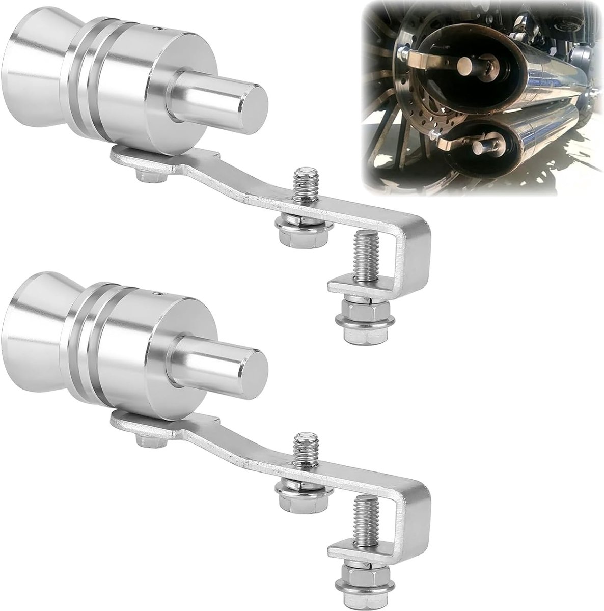 Uitlaat sound booster turbo sound pijpen - aluminiumlegering - krachtige uitlaatgeluid - m-winkel
