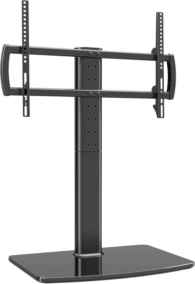 TV standaard 40-86 inch - 110° draaibaar - 5 niveaus in hoogte verstelbaar - stevig glas - ShopVlot