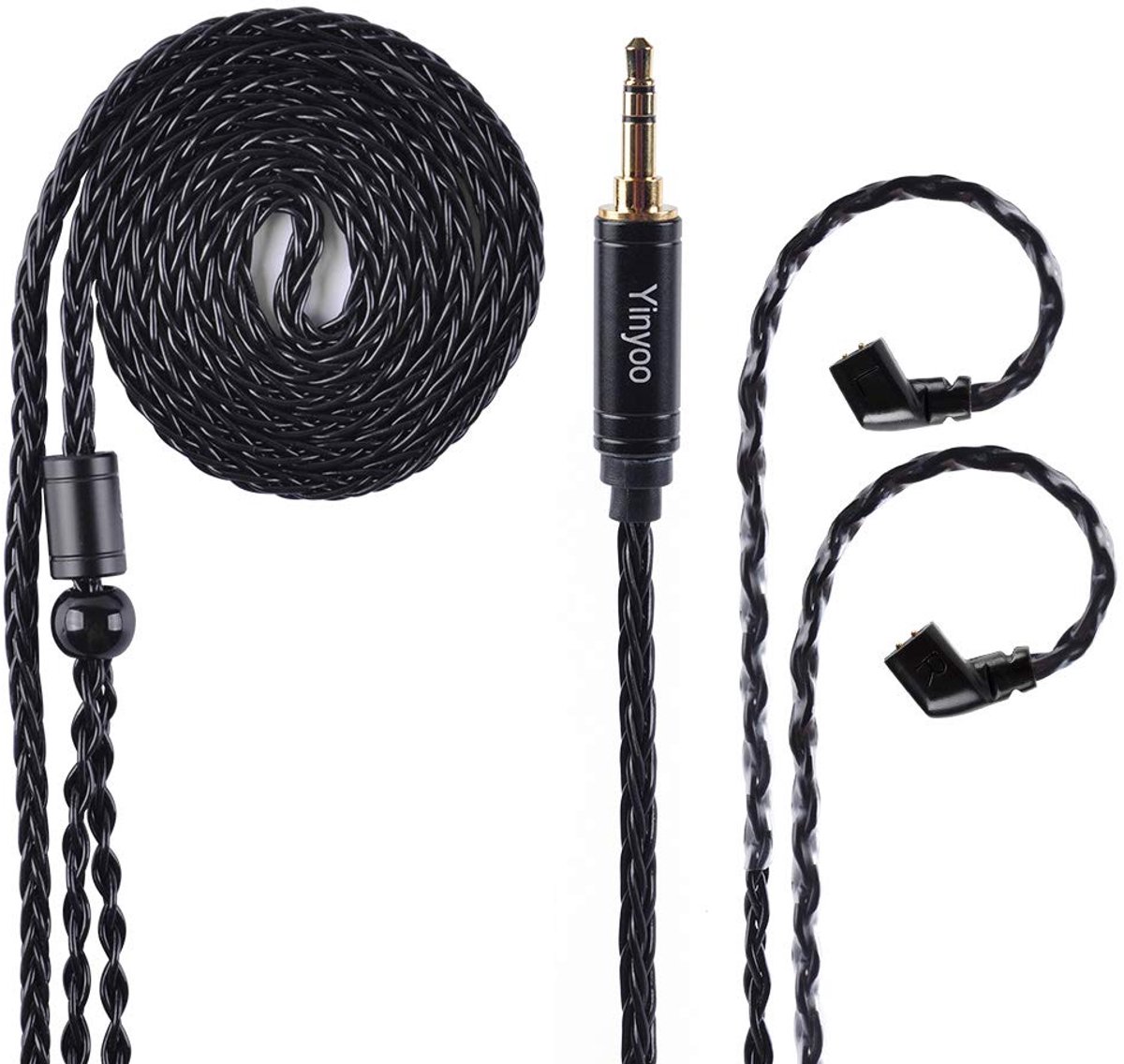 Vervangingskoptelefoonkabel 8 Kern - Zilver Geplateerd Koper - 3.5mm Plug - Verbeterde Geluidskwaliteit - ShopVlot
