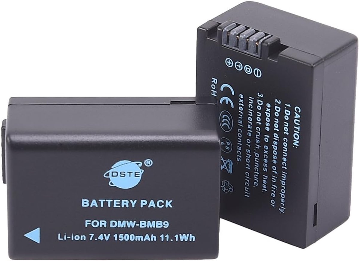 DSTE 2pcs DMW-BMB9E DMW-BMB9 DMW-BMB9PP Battery Compatible with Panasonic Lumix - ShopVlot