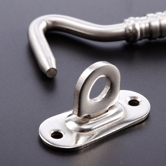 byou Cabin Hook, Hook and Eye Stainless Steel Holder Multi-Purpose for Shed Gate Garage Door Windows Cabin 8inch - ShopVlot — afbeelding 2