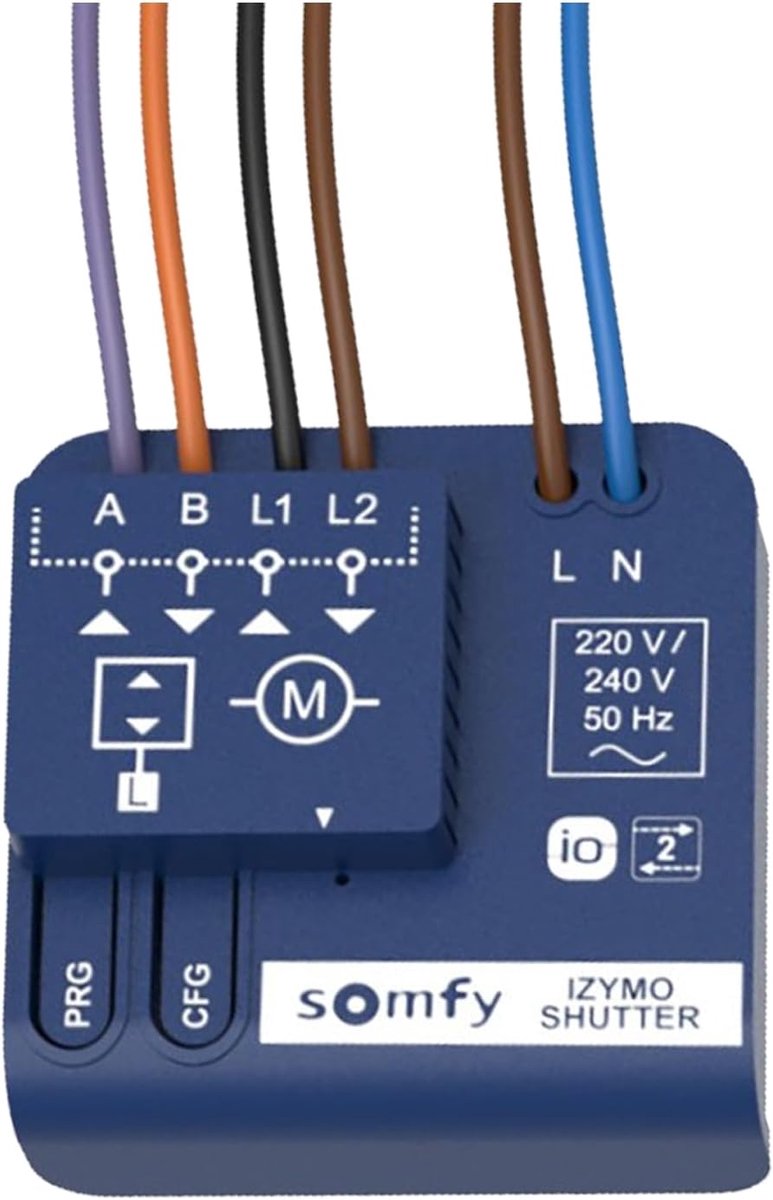 iZymo io Micro Receiver, for Wired Shutters, Transformation to Radio Control, Compatible with iOS Remotes, Central - ShopVlot