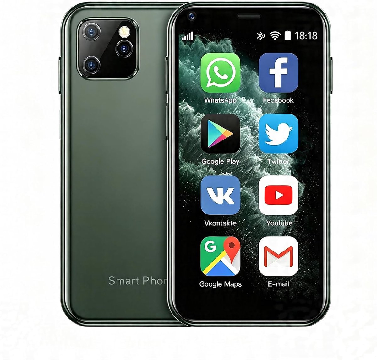 Longben 3G mini-smartphone, 2,5 inch kleine telefoon, dual simkaarten, 1000 mAh, Android 8.1 ontgrendelde mini-mobiele - ShopVlot