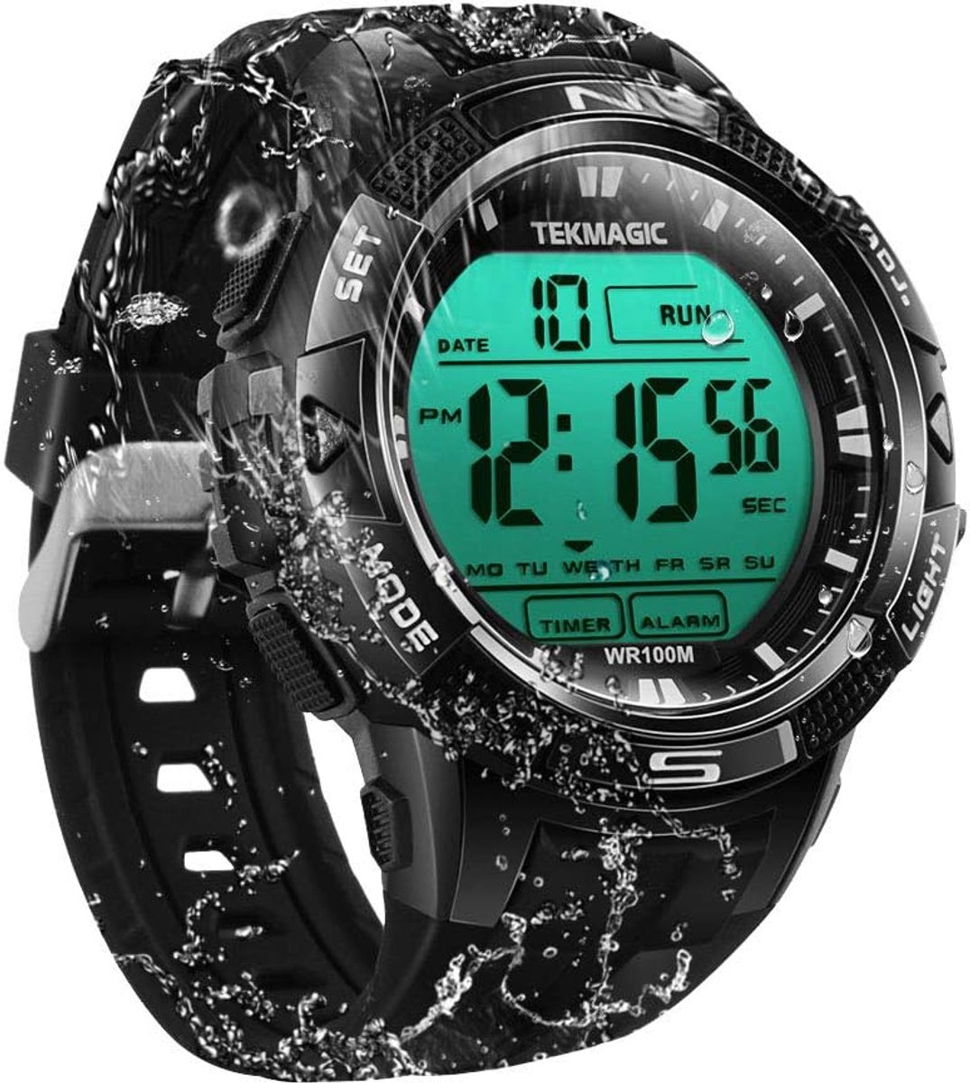 Summer digital cable, waterproof, swimming with wake and stop functions, dual time display, time zone display - ShopVlot
