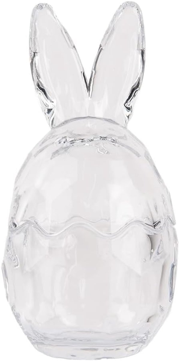 Clayre & Eef Glass jar Egg Ø 9x17cm Transparent Glass - ShopVlot