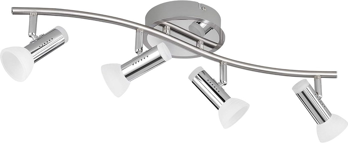 WOFI 9250.08.54.6000 A spot, metal, 16 W, integrated, nickel mat/chrome, 60 x 28 x 15 cm - ShopVlot