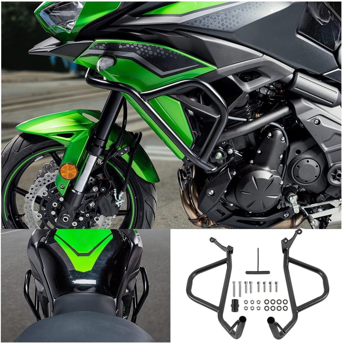 Motorcycle Versys 650 Engine Guard Bumper Highway Crashbars Frame Slider Gas Fuel Tank Falling Protector for Ka-wasaki - ShopVlot