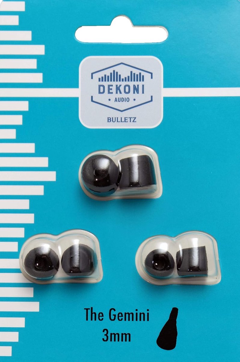 Dekoni Audio Moldable Foam Earbuds Premium Memory Foam Insulation Earphone Tips - 3mm Medium Black (ETZ-GEMINI-MED) - ShopVlot