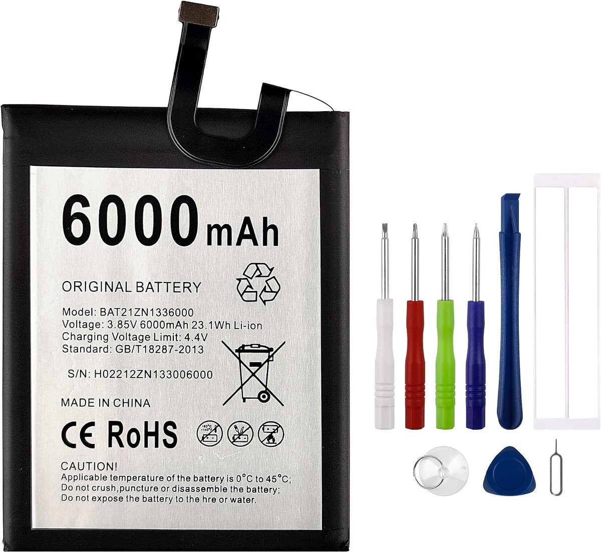 Replacement Battery BAT21ZN1336000 Compatible with Doogee S98 Replacement Battery with Tool Kit - ShopVlot