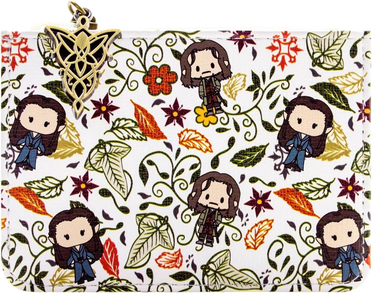 Aragorn & Arwen Lord and Leader of the Rings White Tree Gondor Wallet/Wallet with Zipper Coin Compartment, ID & Card - ShopVlot