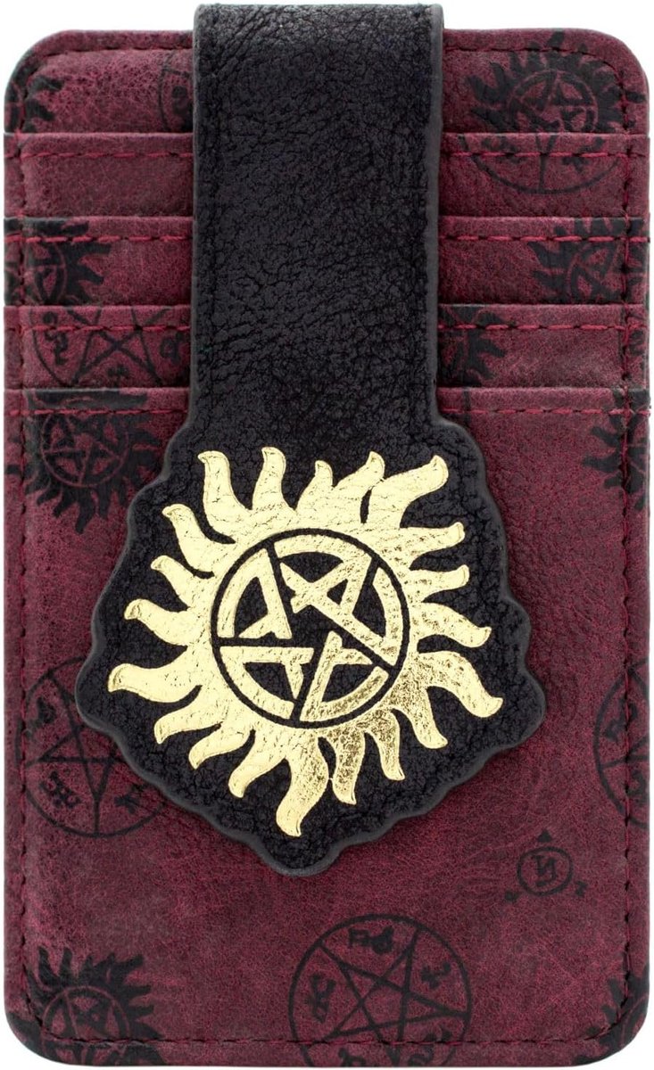 Supernatural Join The Hunt Anti Possession Tattoo Wallet/Purse Card Holder ID & Card Holder, Red - ShopVlot