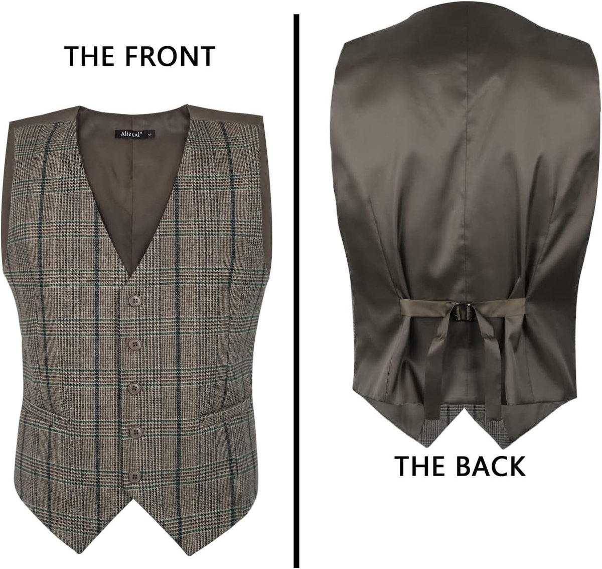 Heren Tweed Kostuum Vest voor Zakelijk Gebruik, Regular Fit Tuxedo Vest voor Feestelijke Gelegenheden