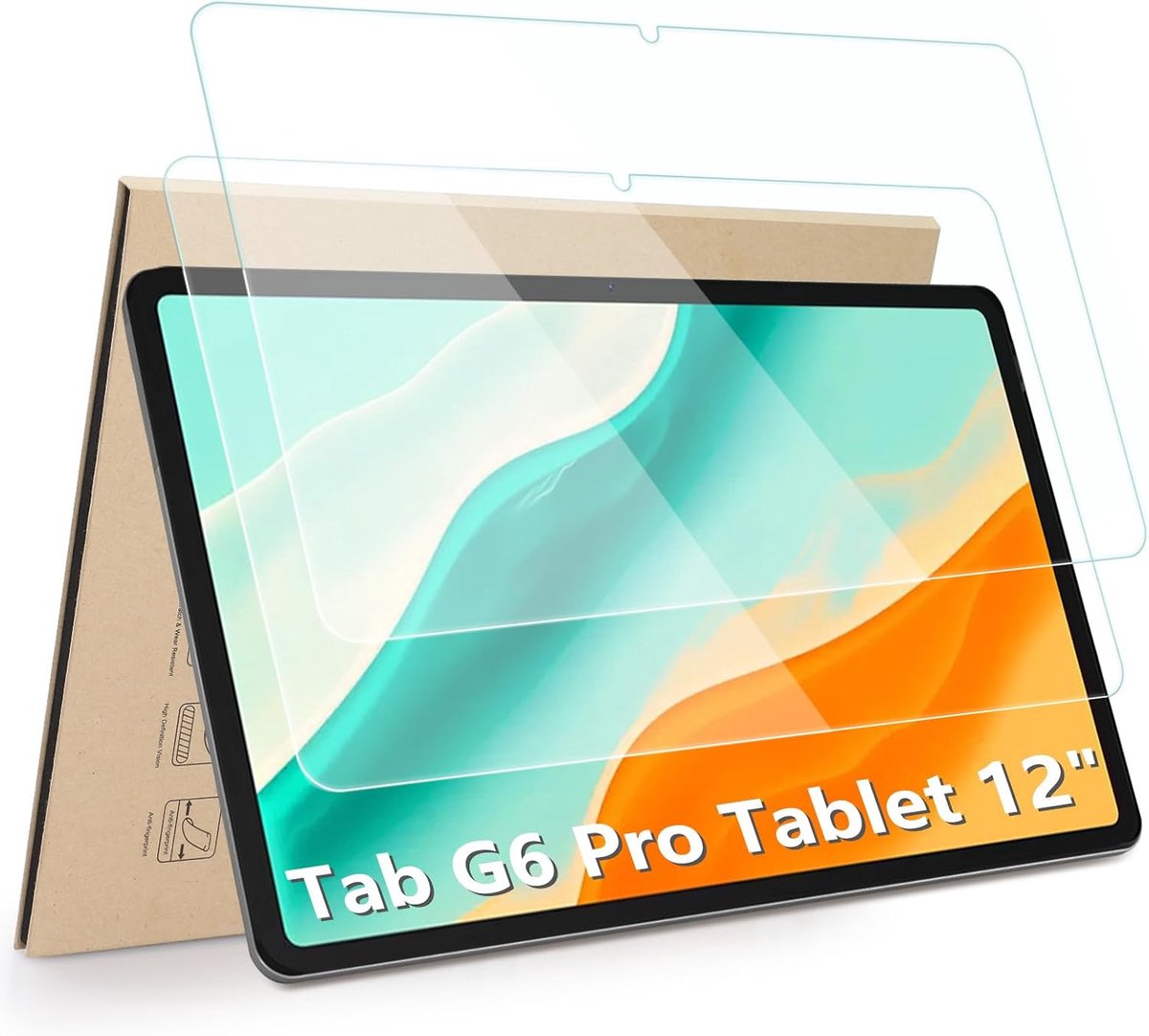 Screen Protector 12" - 9H Hardheid - Tempered Glass - Dubbel set voor DOOGEE Tab G6 Pro - ShopVlot