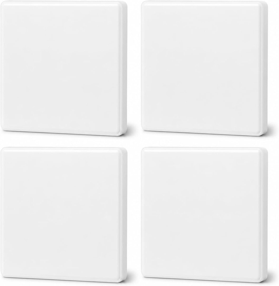 blinde afdekking stopcontact 9 x 8,6 cm - wit - premium kunststof - voor ongebruikte stopcontacten - ShopVlot