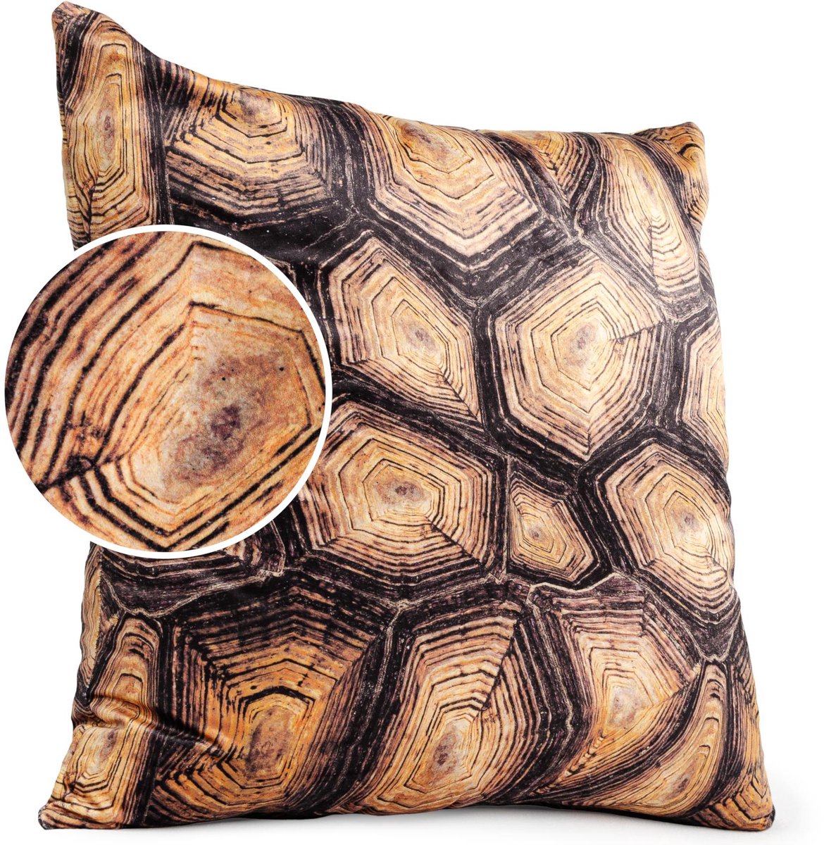 ANRO Hout Sierkussen 50x50 cm - Velours - Inclusief vulling Bruin