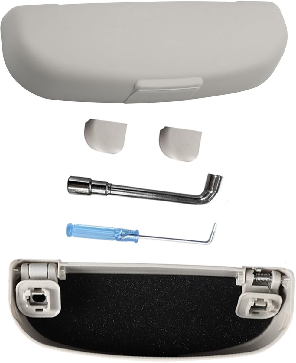 Glazen case voor brillen - Grijs - Organizer voor XC40 XC60 XC90 V60 V90 S90 - Bescherming en opberging - ShopVlot