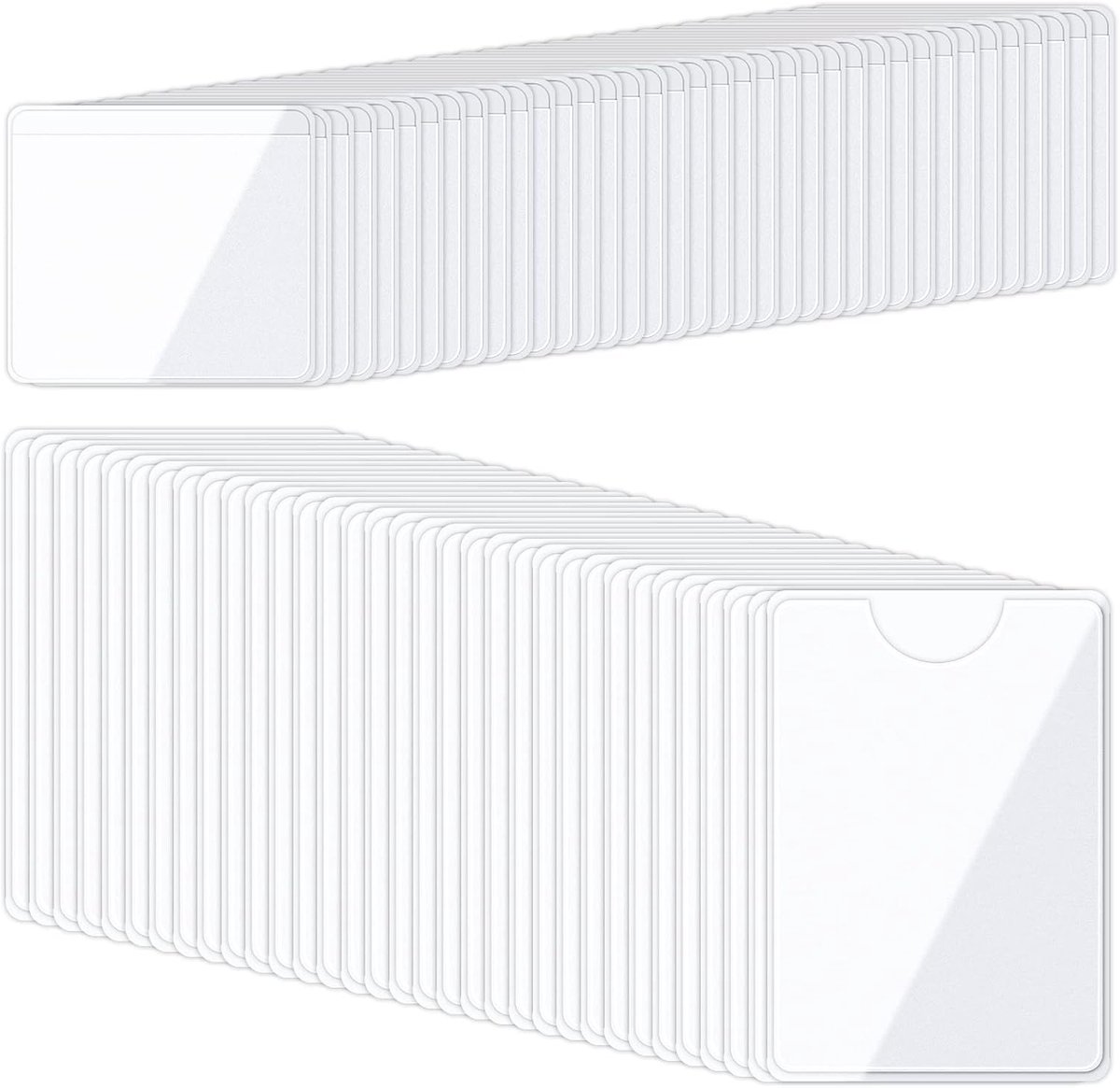 Visitekaartjeshouders 100 stuks - Zelfklevend - Labelpouches voor kantoor - Perfect voor organisatie - ShopVlot