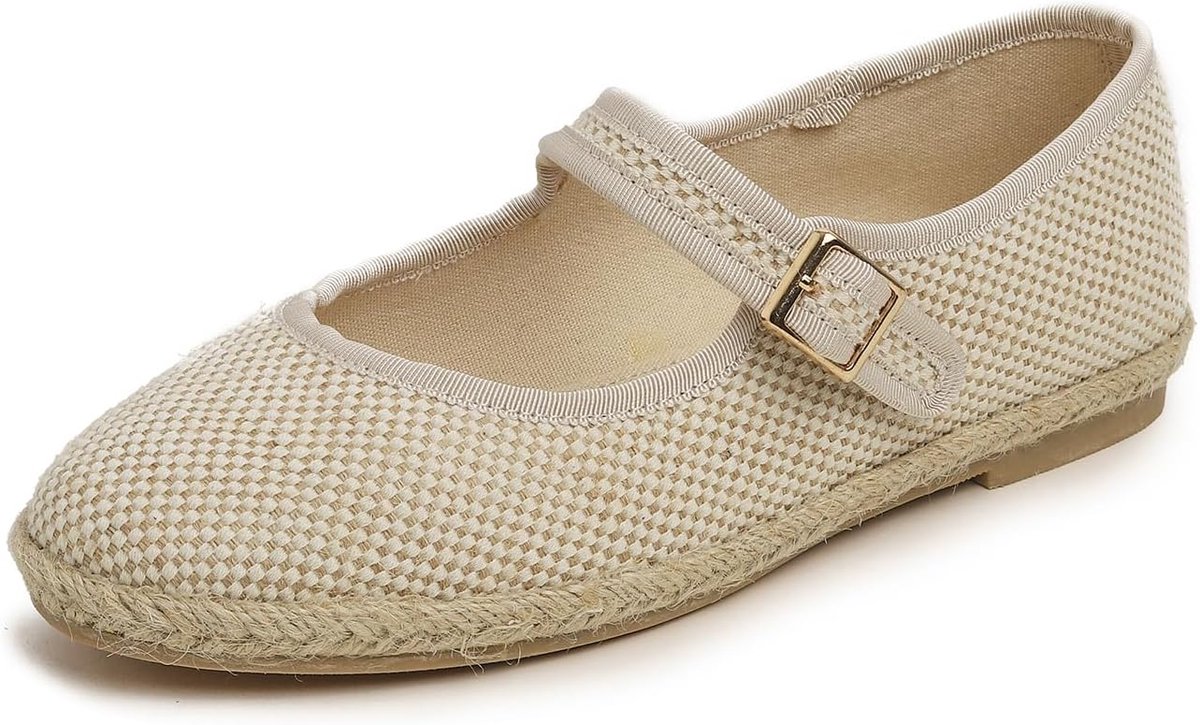 Espadrille met hak - jute - enkelbandje - stijlvol en comfortabel - ShopVlot
