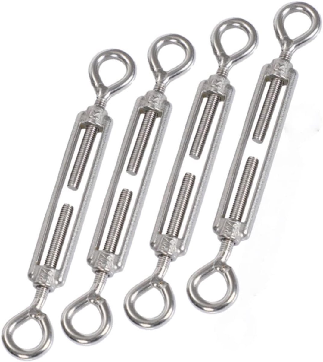 Tension Locks M6 4pcs - RVS Turnbuckle Haak - Verstelbaar - Ideaal voor zware lasten - ShopVlot